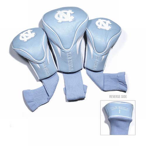 Team Golf Contour Golf Club Headcovers 3pk (UNC Tarheels, Blue) NCAA NEW