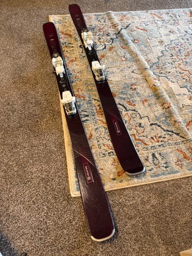 Women's 2021 Salomon 159 cm All Mountain Stance 84 Skis With Bindings Max Din 10 (Used)
