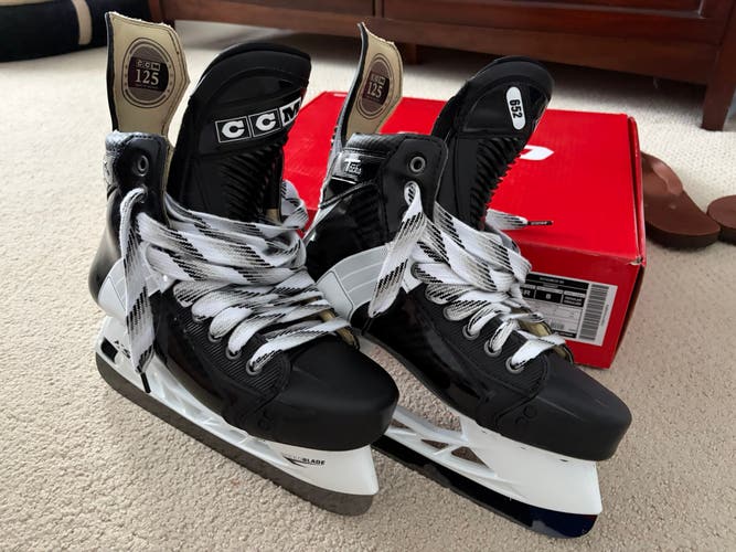 2024 CCM Tacks XF Pro Hockey Skates Regular Width 8 (New)