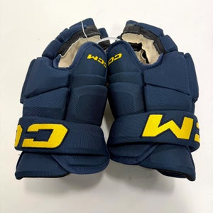 New Navy and Yellow CCM HPG43 Gloves | 15" | #A51
