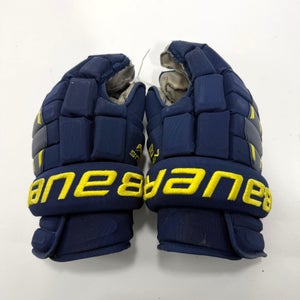 Used Navy and Yellow Bauer Nexus 2N Gloves | 15" | A61