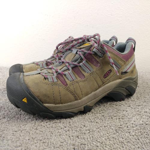 Keen Utility Detroit Low Steel Toe  Womens Size 8.5 Shoes Lace Up Boots Brown