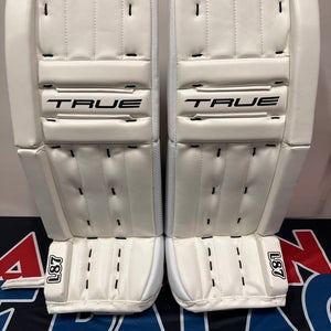 29" 2024 True Catalyst 7x L87 Goalie Leg Pads (New) White/White