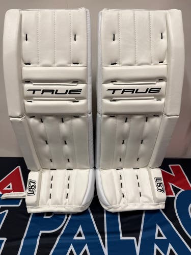 29" 2024 True Catalyst 7x L87 Goalie Leg Pads (New) White/White