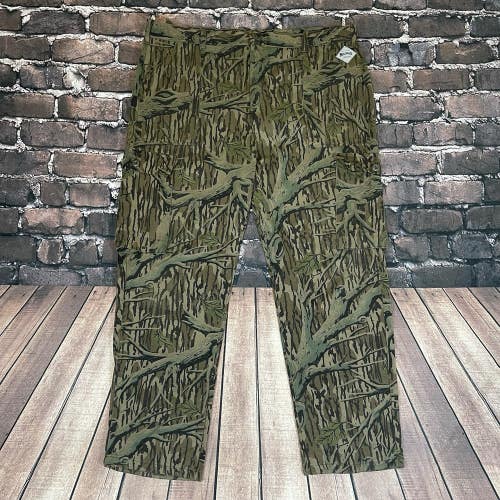 Vintage Muleskins Mossy Oak Treestand Camo Pants RARE Sz 42x31 Adjustable Waist