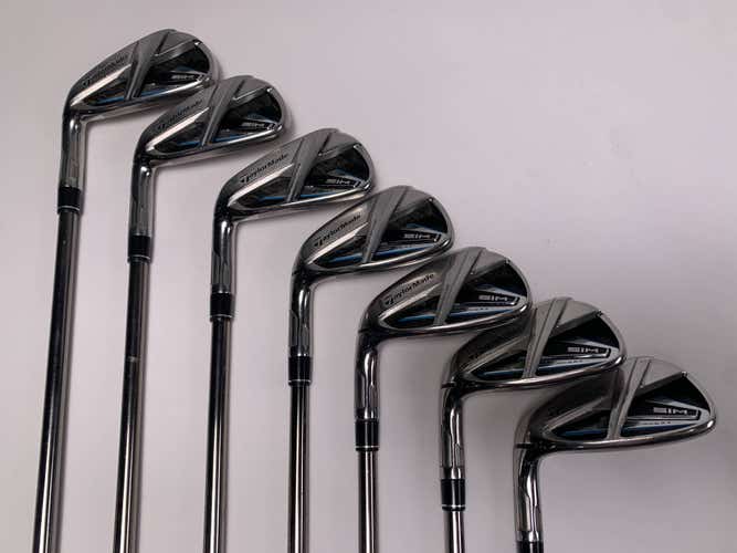 LEFTY TaylorMade SIM MAX Iron Set 5-PW+AW Recoil ESX 460 F3 Regular Graphite LH