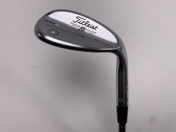 Titleist Vokey SM6 Tour Chrome Wedge 60* 10 Bounce S-Grind Wedge Steel Mens RH
