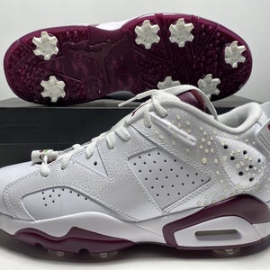 Jordan 6 G NRG M23 Golf Shoes White Bordeaux Men's SZ 9 (DV6796-116)