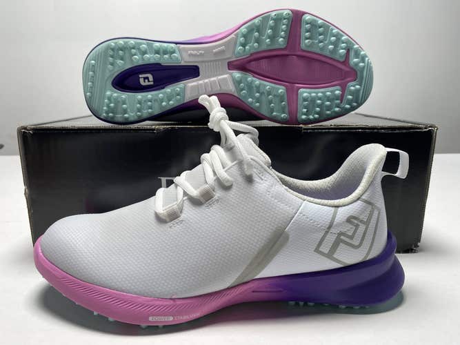FootJoy FJ Fuel Sport Golf Shoes White Pink Purple Women's SZ 7.5 (90547)
