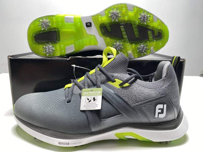 FootJoy HyperFlex Golf Shoes Gray Yellow Men's SZ 12 (51044)