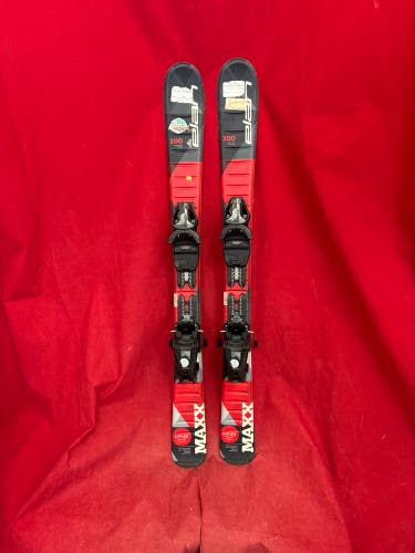 Kids Skis: Elan Maxx youth skis. 100cm. Bindings: Elan, binding range: 183-275mm