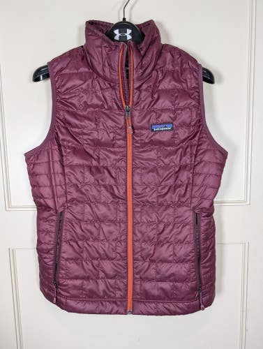 Patagonia Nano Puff Vest Womens Size: S Burgudy Puffer Gorpcore Hiking Packable