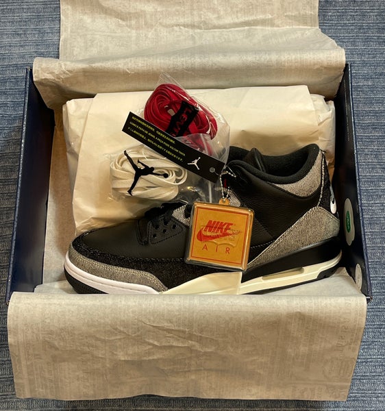 NEW Levi's x Air Jordan 3 Retro SP Black Denim Men's Size 10.5