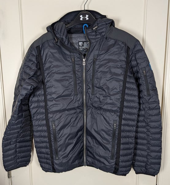 Kuhl Spyfire Hoody Goose Down 800 Fill Puffer Jacket Black Mens L Outdoor