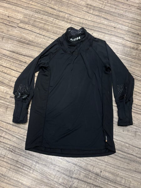 CCM Hockey Neck Guard & Wrist Protection Base Layer Shirt Long Sleeve Large