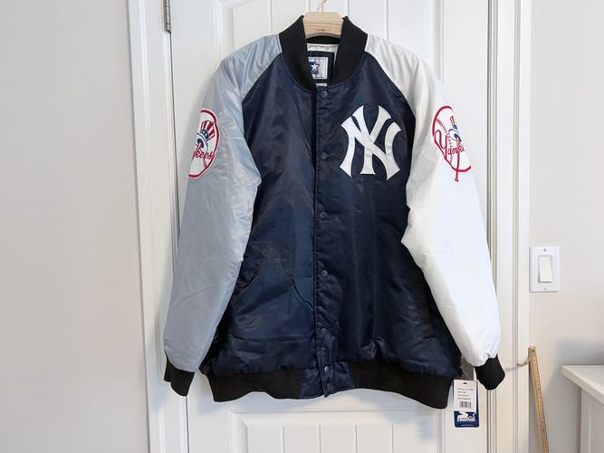 BNWT Authentic Starter New York NY Yankees Diamond Dugout Bomber Jacket Size 4XL