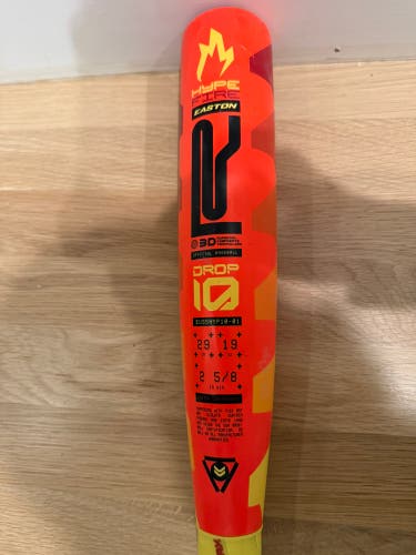 2025 Easton Hype Fire Composite USABat Certified Bat (-10) 19 oz 29" (Used)