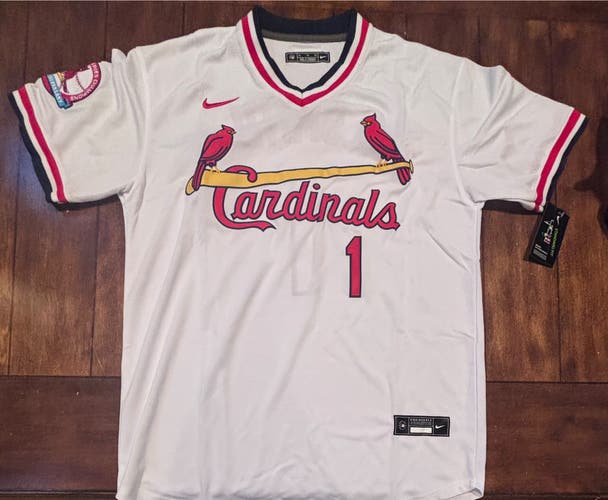 Ozzie Smith St Louis Cardinals White Pull-Over Jersey Size XL NWT