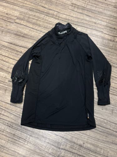 CCM Hockey Neck Guard & Wrist Protection Base Layer Shirt Long Sleeve Large