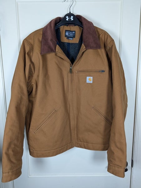 Carhartt 103828 BRN Brown Blanket Lined Duck Detroit Chore Jacket Coat Size: 2XL