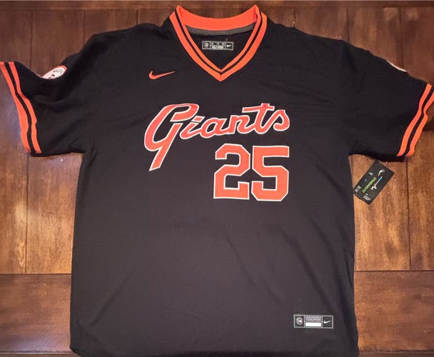 Barry Bonds San Francisco Giants Black Pull-Over Jersey Size XXL NWT
