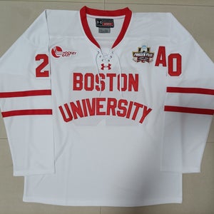 Lane Hutson Boston University White Frozen Four Jersey - 46 - READ DESCRIPTION BEFORE BUYING
