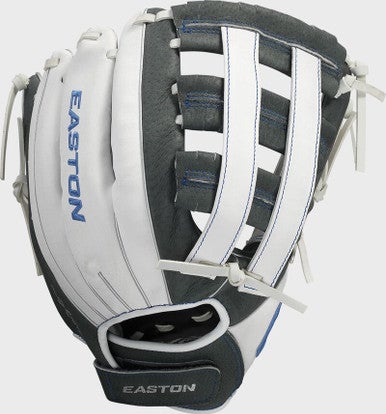 New Easton GHOST FLEX YOUTH RH Throw Fastpitch Gloves Grey And White 10" 11347-EAS8071120