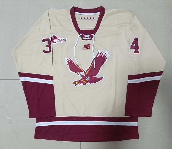 Gabe Perreault Boston College Eagles Cream Heritage Jersey - 46 - READ DESCRIPTION BEFORE BUYING