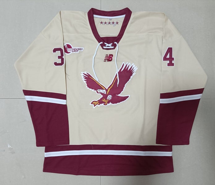 Gabe Perreault Boston College Eagles Cream Heritage Jersey - 58 - READ DESCRIPTION BEFORE BUYING
