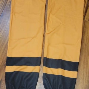 Pro Stock Edge Style Ice Hockey Socks Adult Gold with Black New