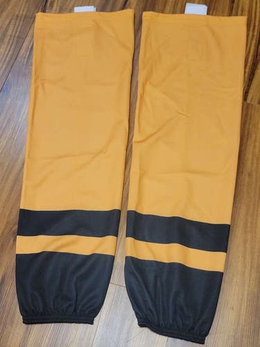 Pro Stock Edge Style Ice Hockey Socks Adult Gold with Black New