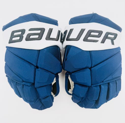 Nearly New Tampa Bay Bauer Vapor Hyperlite  Hockey Gloves-13"-Grey Clarino Palms-Custom Short Cuffs