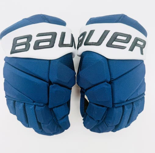 Nearly New Bauer Vapor Hyperlite Hockey Gloves-13"-Grey Clarino Palms-Custom Short Cuffs