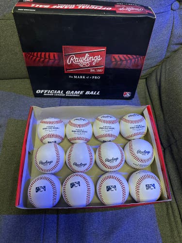 Rawlings Official Minor League Baseballs 12 Pack (1 Dozen) (New)