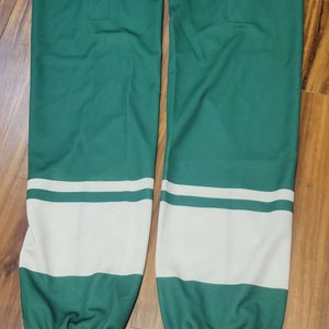 Pro Stock Edge Style Ice Hockey Socks Adult Green with Cream New