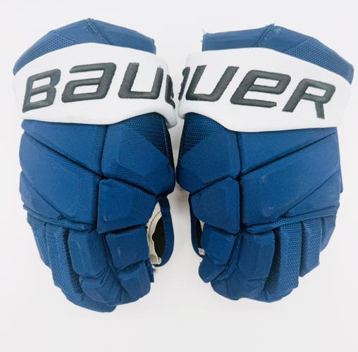 Nearly New Tampa Bay Bauer Vapor Hyperlite Hockey Gloves-13"-Grey Clarino Palms-Custom Short Cuffs
