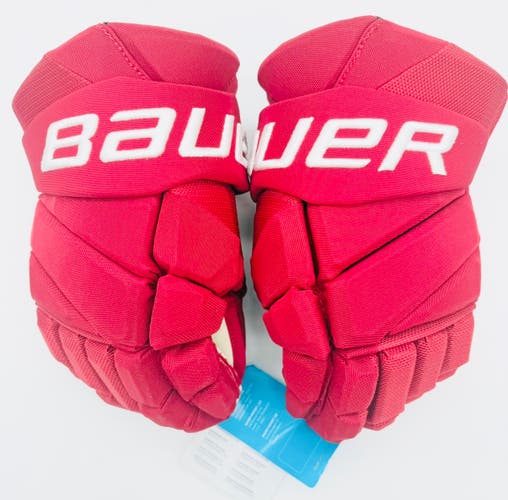 New Custom Detroit Red Wings Bauer Vapor HyperLite Hockey Gloves-14"-Custom Palms