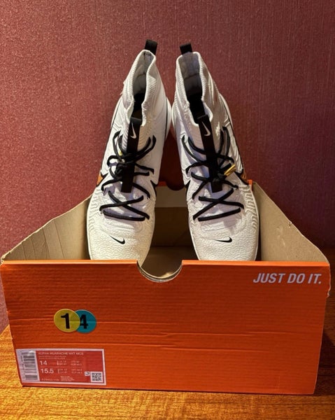 Size 14 Nike Alpha Huarache NXT MCS Baseball Cleats Gold White FZ8650-119 Men\'s Nike Alpha Huarache NXT MCS White Gold Men main image 4