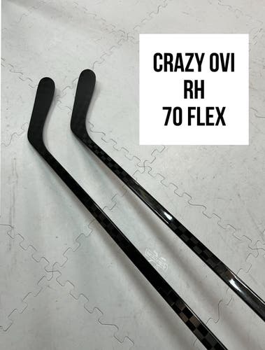 Senior(2x)Right OVI 70 Flex (P08) ProBlackStock™  Unbranded Pro Stock Hockey Sticks