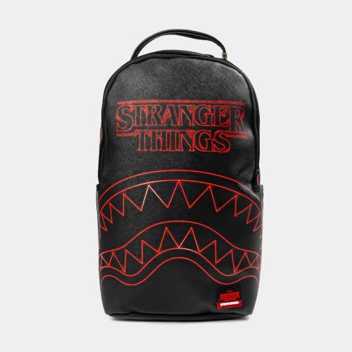 Sprayground Stranger Things Logo Backpack Unisex Black Laptop Sleeve Bag SPR200