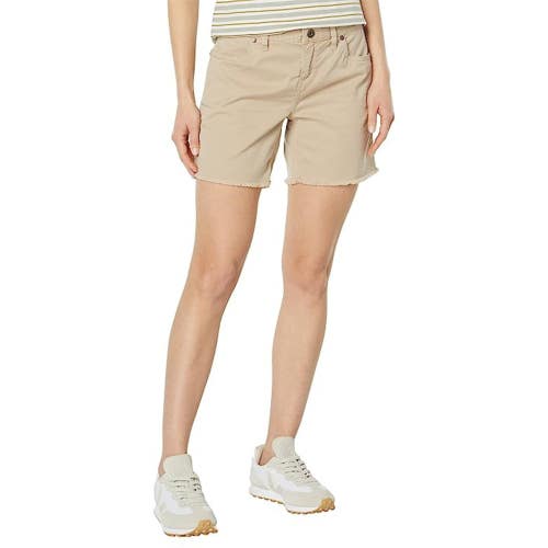 Carve Designs Oahu Shorts Women's 4 Light Khaki 6" Inseam High-Rise FROG244