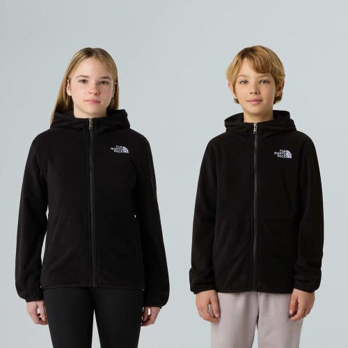 The North Face Glacier Jacket Kids L(12) Black Fleece Full Zip Hooded DDR2504