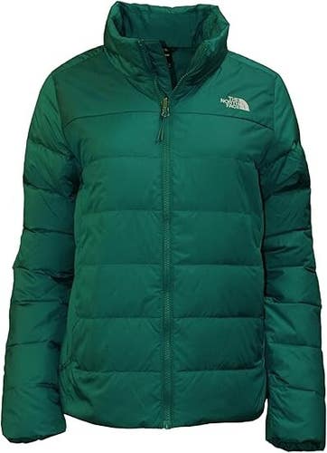The North Face Minoqua Puffer Jacket Women's XL Green 550-Down Full Zip KFC460