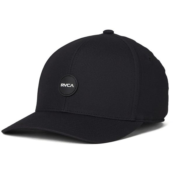 RVCA Seasons Flexfit AVYHA00478-BLK Hat Men's L/XL Black Curved Brim Cap DDR2908