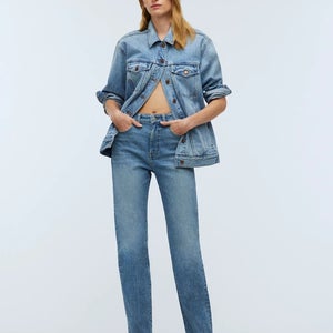 Madewell The 90's Straight Jeans Women's 31 Rondell Wash Denim Zip Fly DDR2392