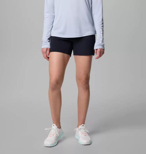 Columbia PFG Coral Point III Shorts Women's 14 Black 5" Inseam Activewear KFC501