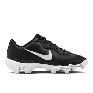 Nike Alpha Huarache 4 DJ6525-002 Boys US 11 Black White Baseball Cleats HAWK3199