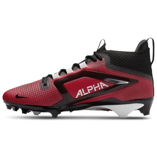 Nike Alpha Menace 4 Elite FD7036-600 Men's 11 Red White Football Cleats HAWK3056