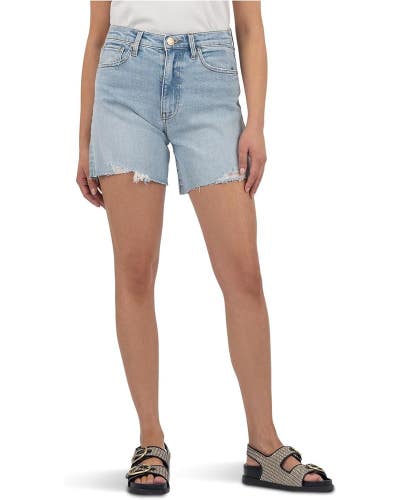 KUT from the Kloth Hailey Cut-Off Shorts Women's 10 Blue Denim High-Rise DDR2500