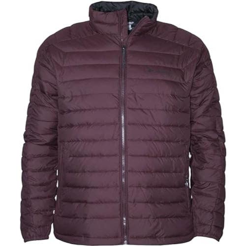 Columbia White Out II Puffer Jacket Men's Large Purple Omni Heat Full Zip KFC479